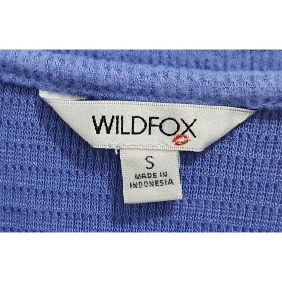 Lot of 2 Wildfox Women's Long Sleeve Tunic Sweater Tops Soft Thermal Pink/Blue S - Picture 12 of 15